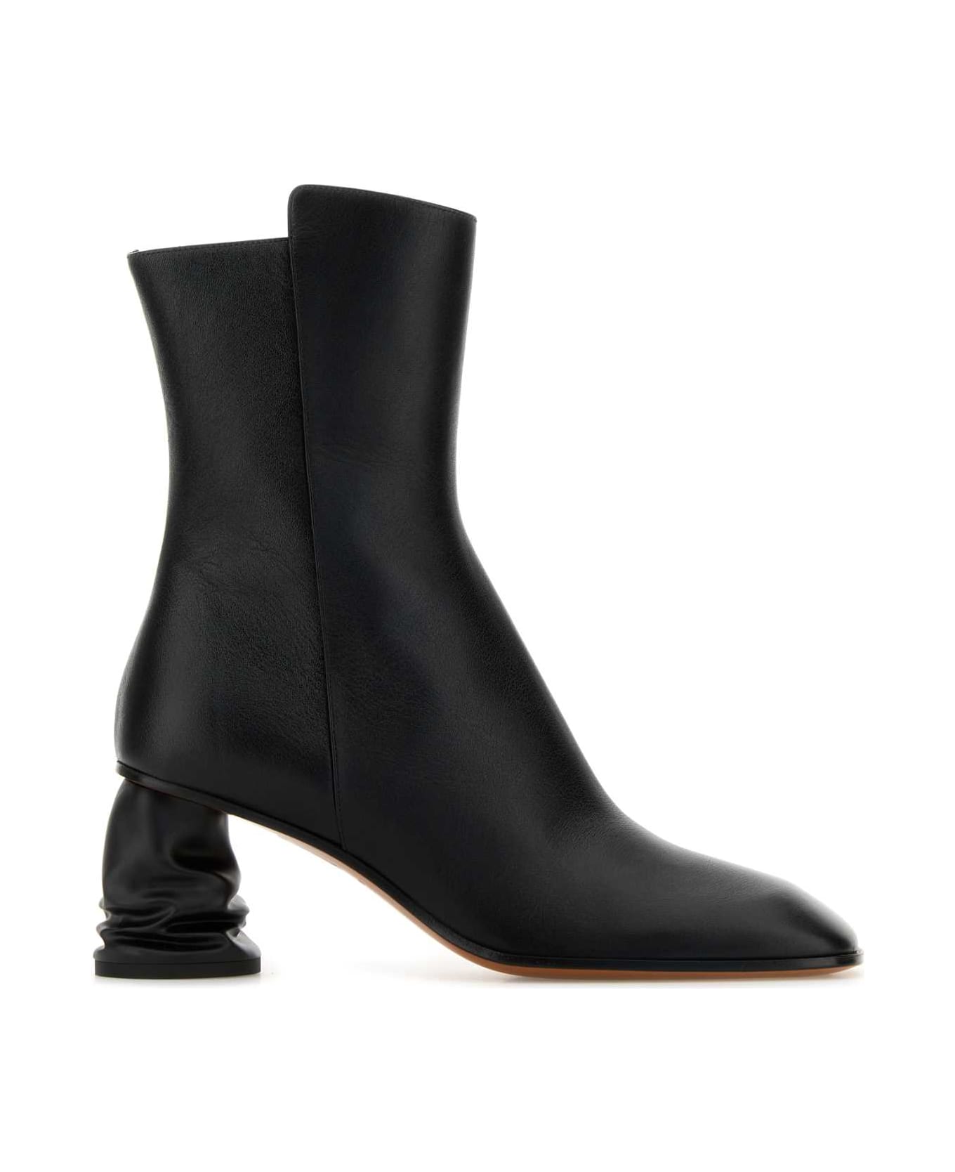 Alexander McQueen Black Leather Ankle Boots - Black