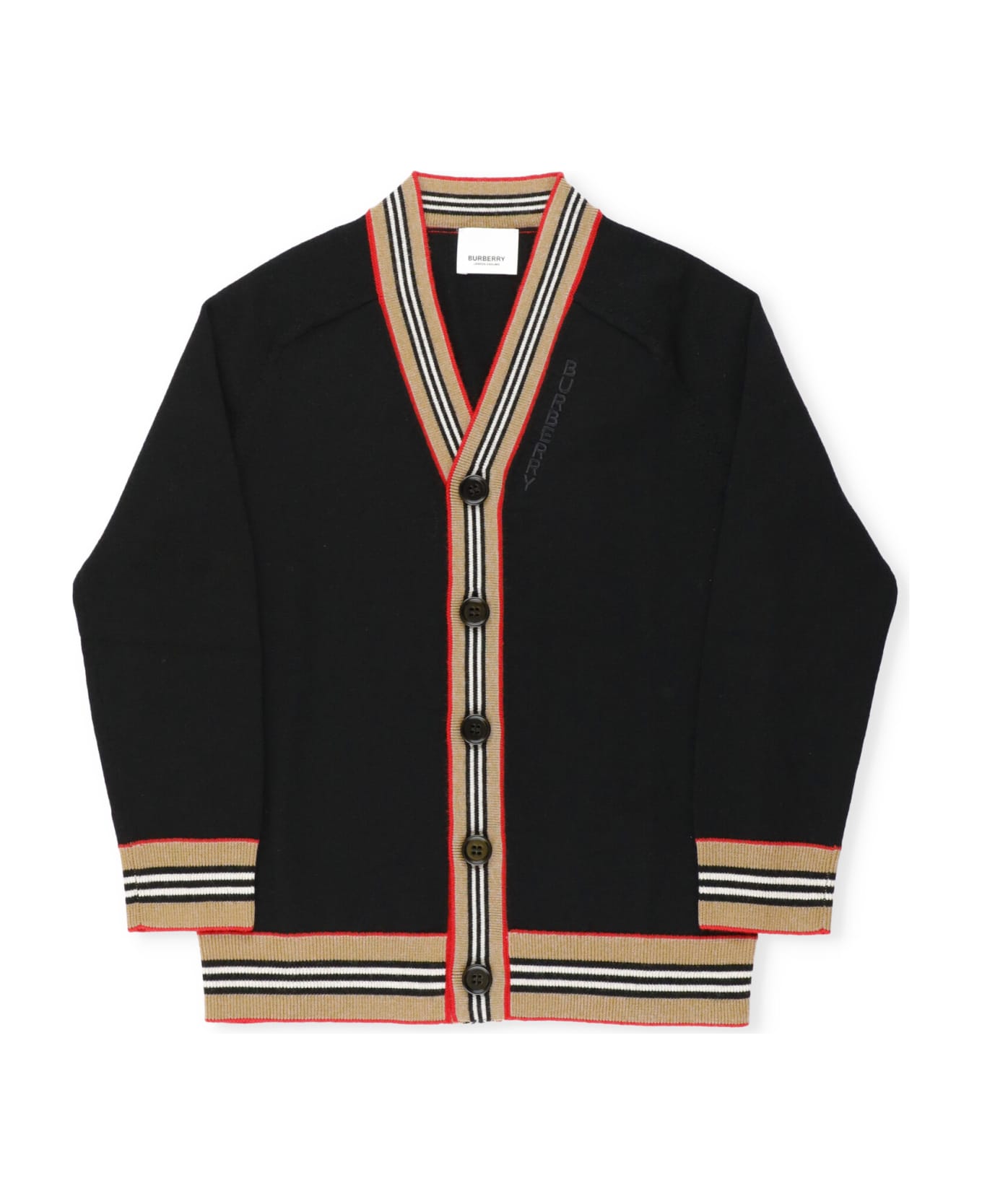 Burberry Wool Knitted Cardigan - BLACK