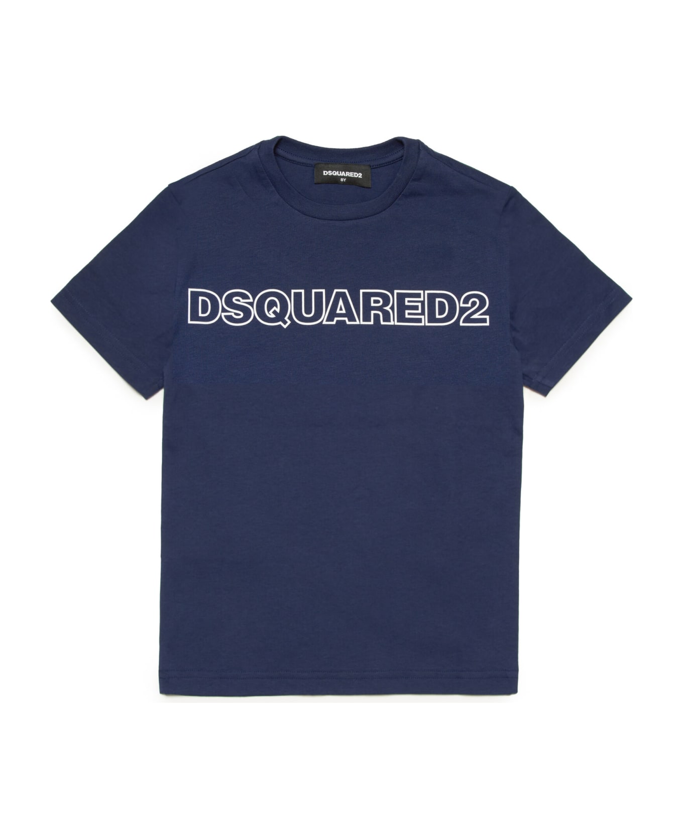 Dsquared2 D2t948u Relax T-shirt Dsquared Crew-neck, Short-sleeved, Cotton Jersey T-shirt. Fit: Relaxed Fit, Regular. The Garment Features 's Contrastin - Blu
