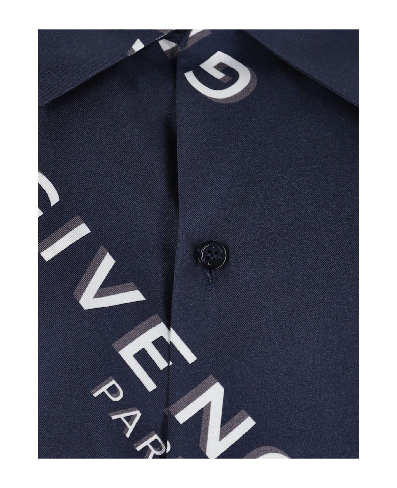 Givenchy 
bowling
 Silk Shirt - Blue