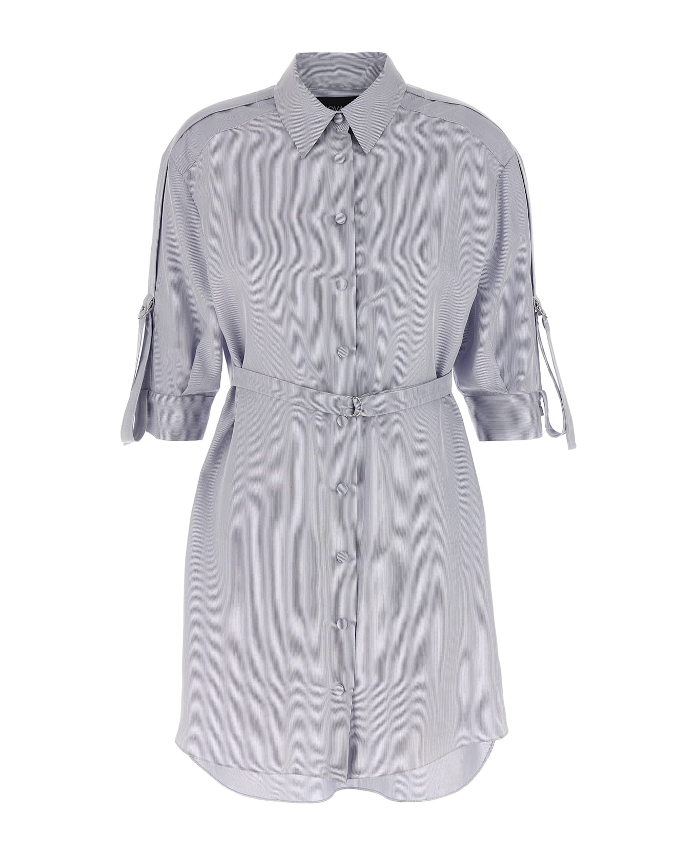 Giovanni Bedin Striped Silk Dress - Blue