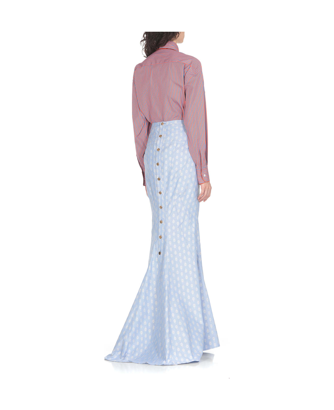 Etro Jacquard Long Skirt - Light Blue