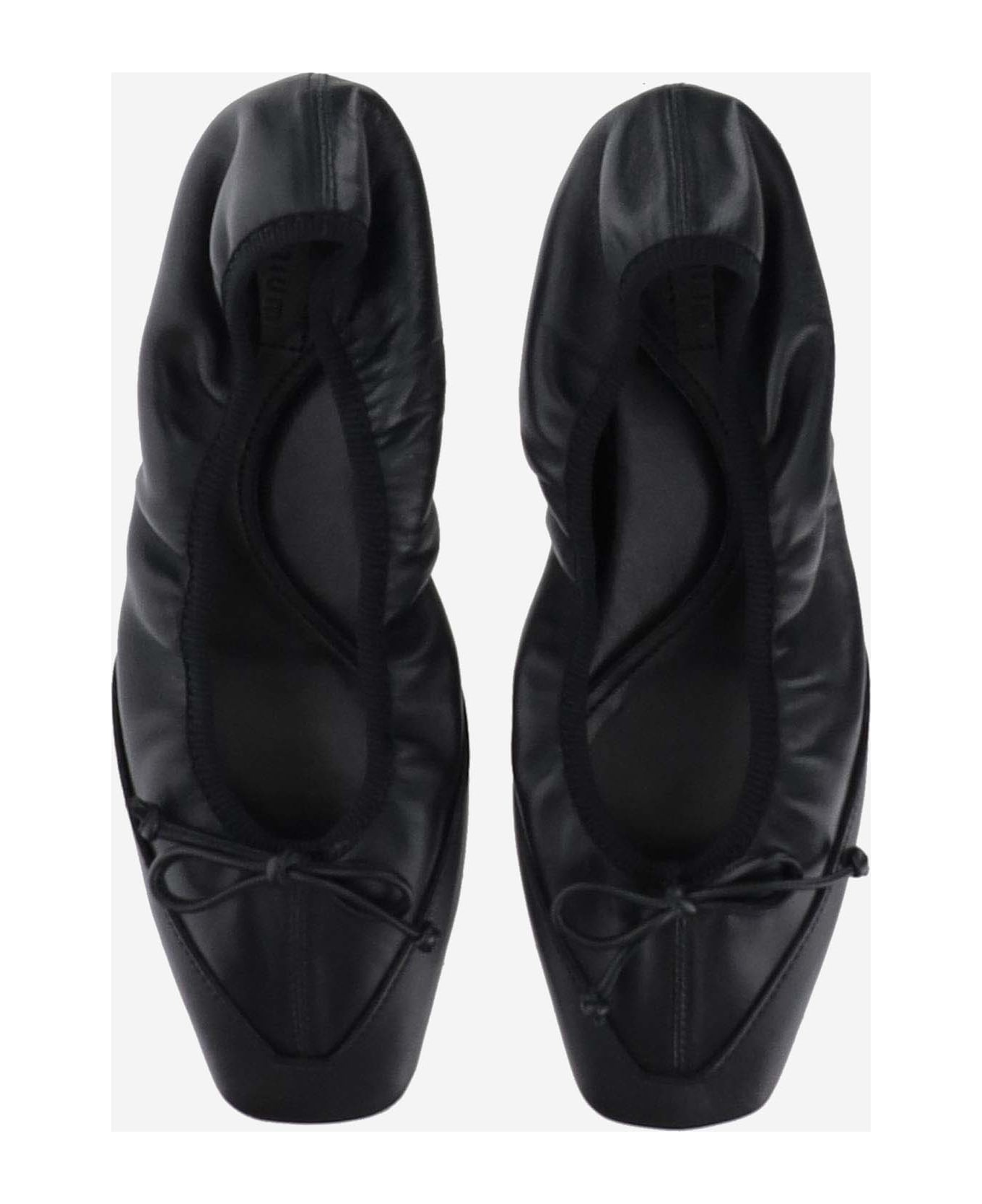 Armarium Camilla Leather Ballet Flats - Black