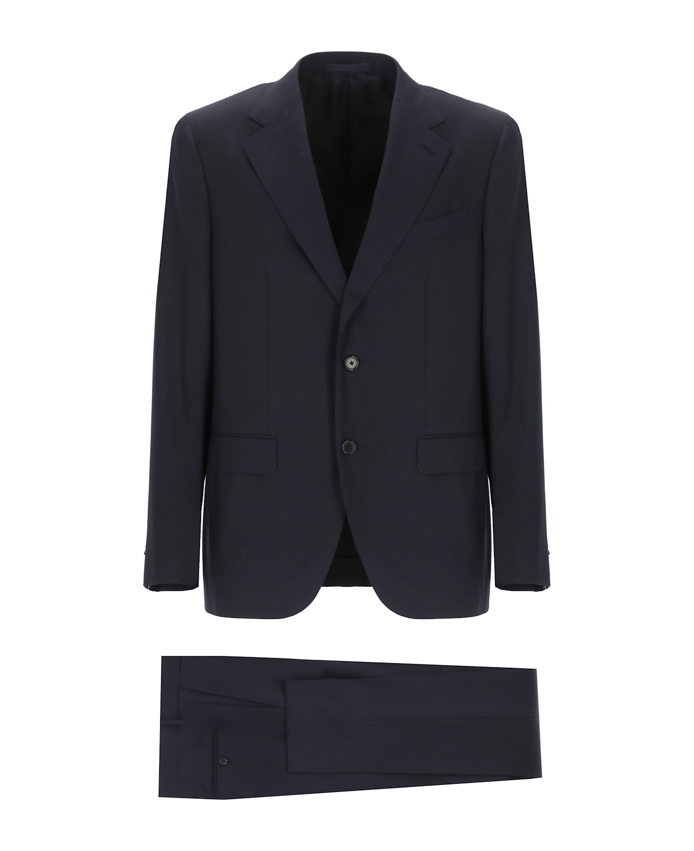 Caruso Wool Suit - Blue