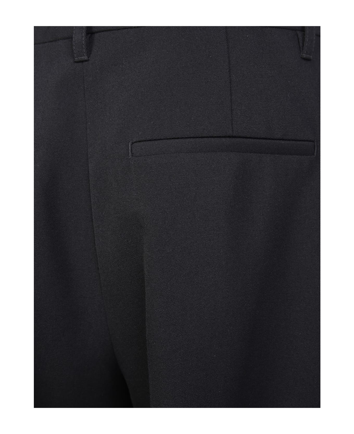 Burberry Wide-leg Black Trousers - Black ボトムス