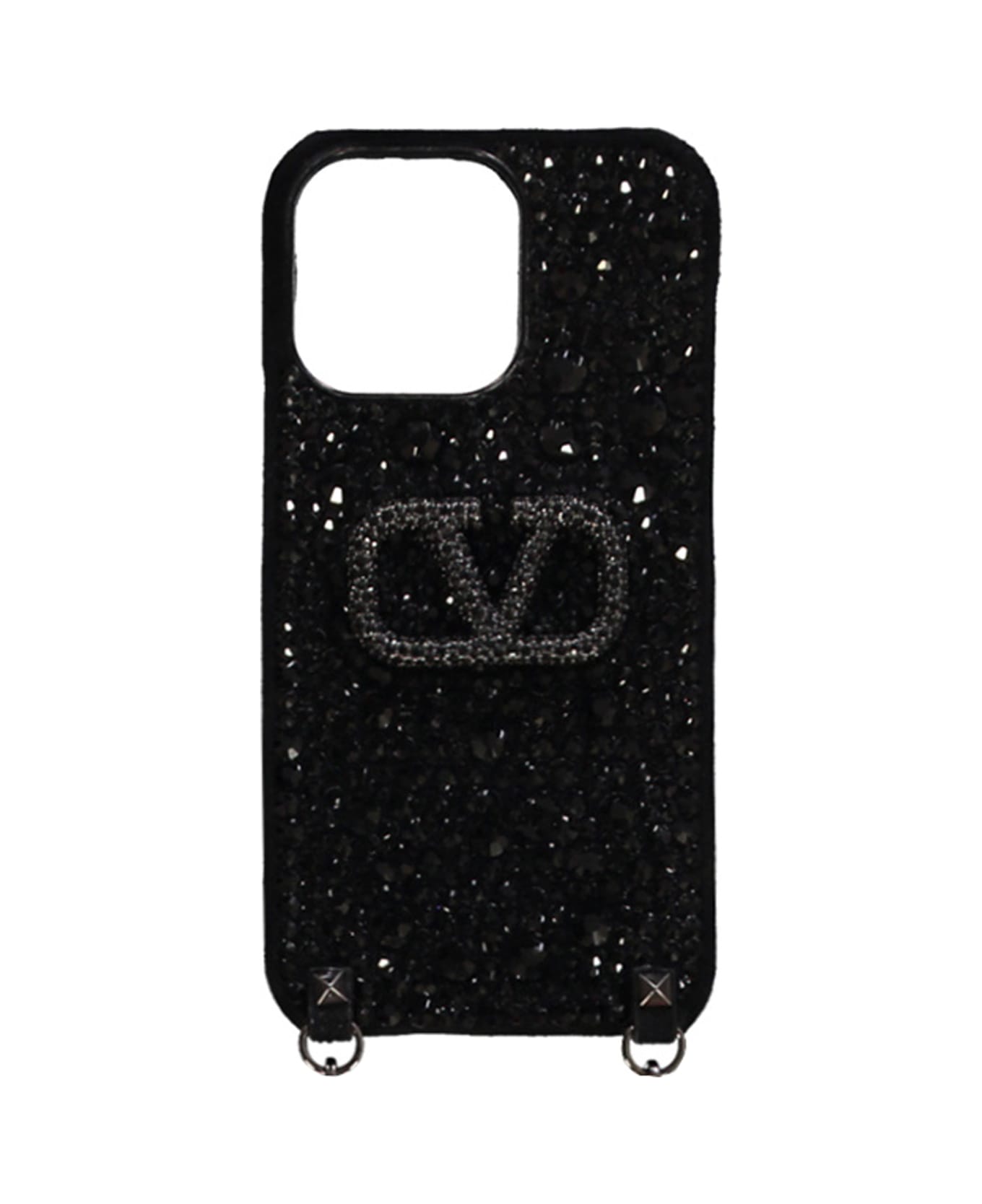 Valentino Garavani Elegant Black Case For Iphone 13 Max, Durable. - black