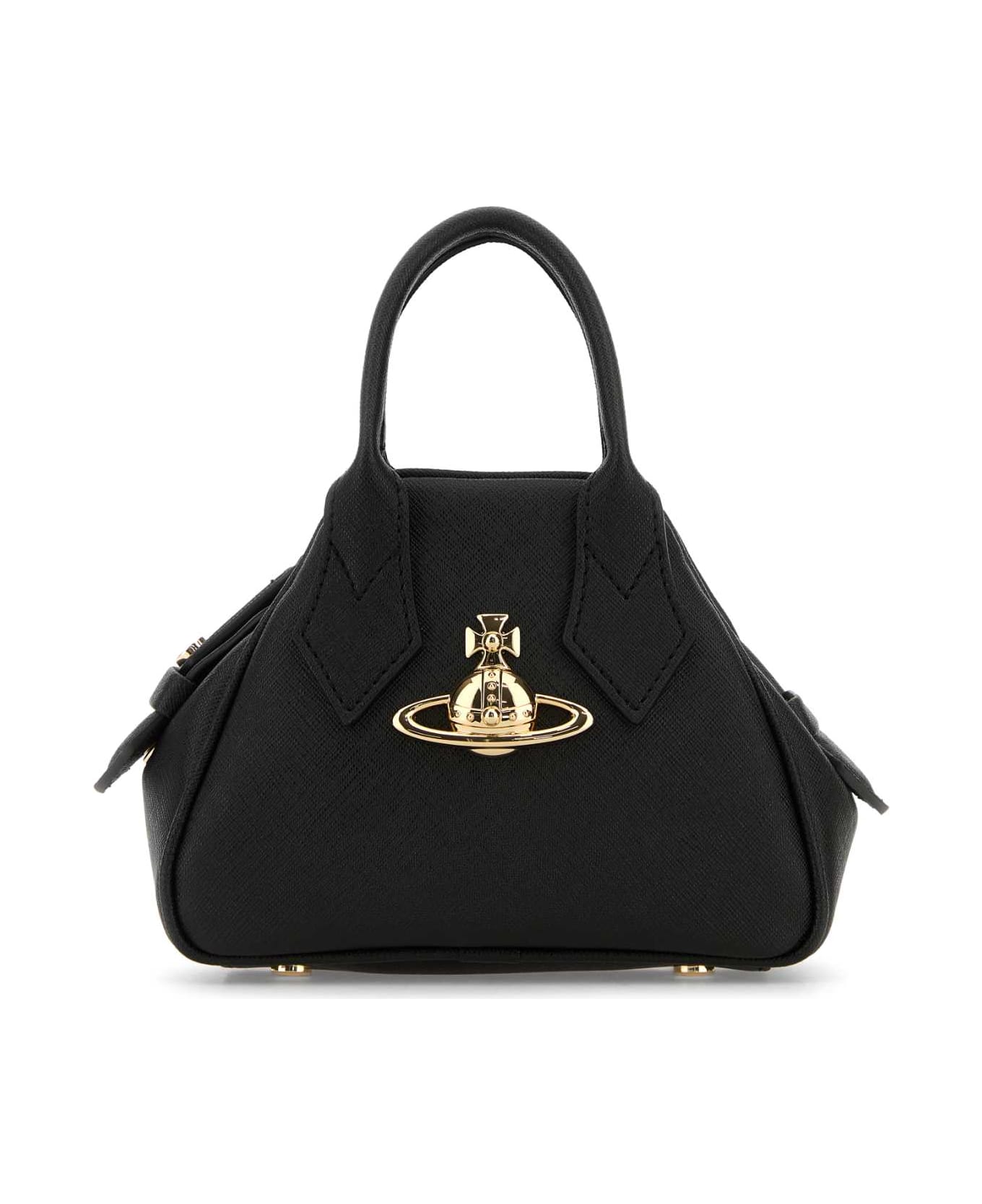 Vivienne Westwood Black Synthetic Leather Mini Yasmine Handbag - BLACK3DORB