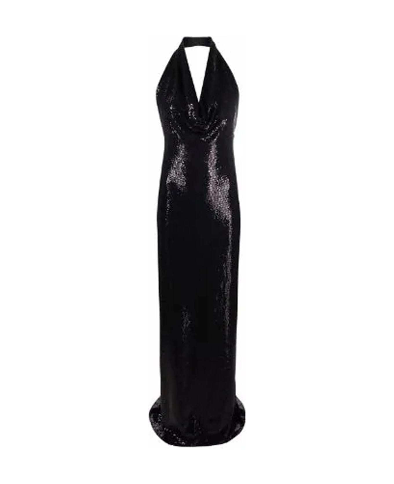 Blanca Vita Sequin-embellished Long Dress - Black