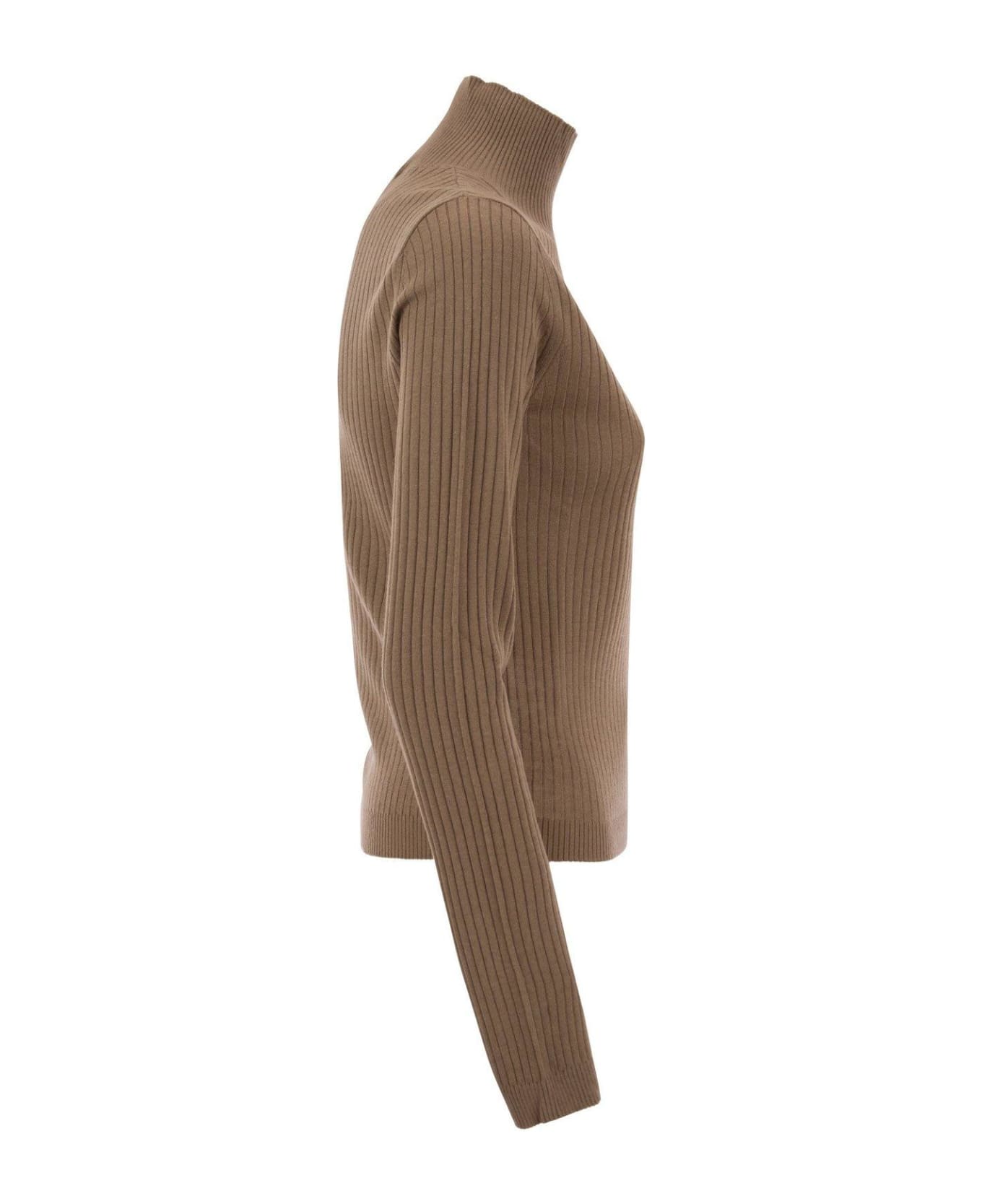 Max Mara Studio Turtleneck Knitted Jumper - Camel ニットウェア