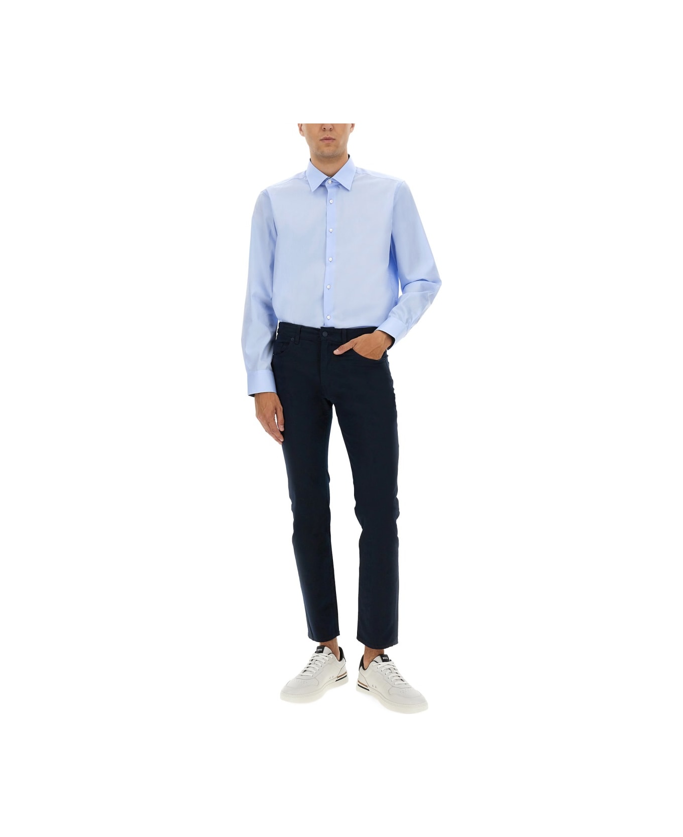 Hugo Boss Poplin Shirt - BABY BLUE