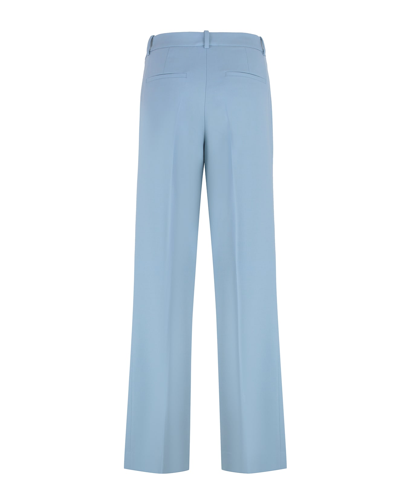 Calvin Klein Wool Blend Wide-leg Trousers - Light Blue