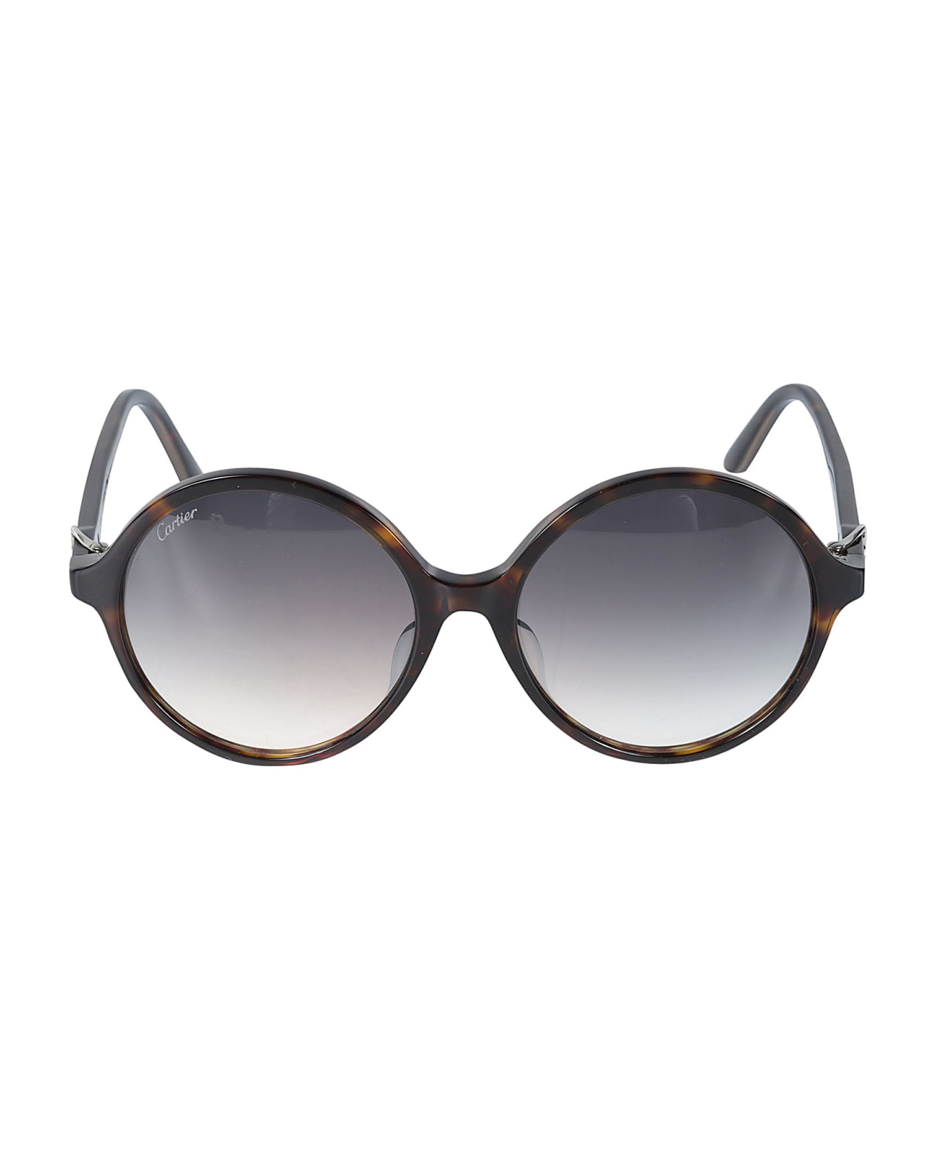 Cartier Eyewear Round Frame Sunglasses - Brown/Grey サングラス