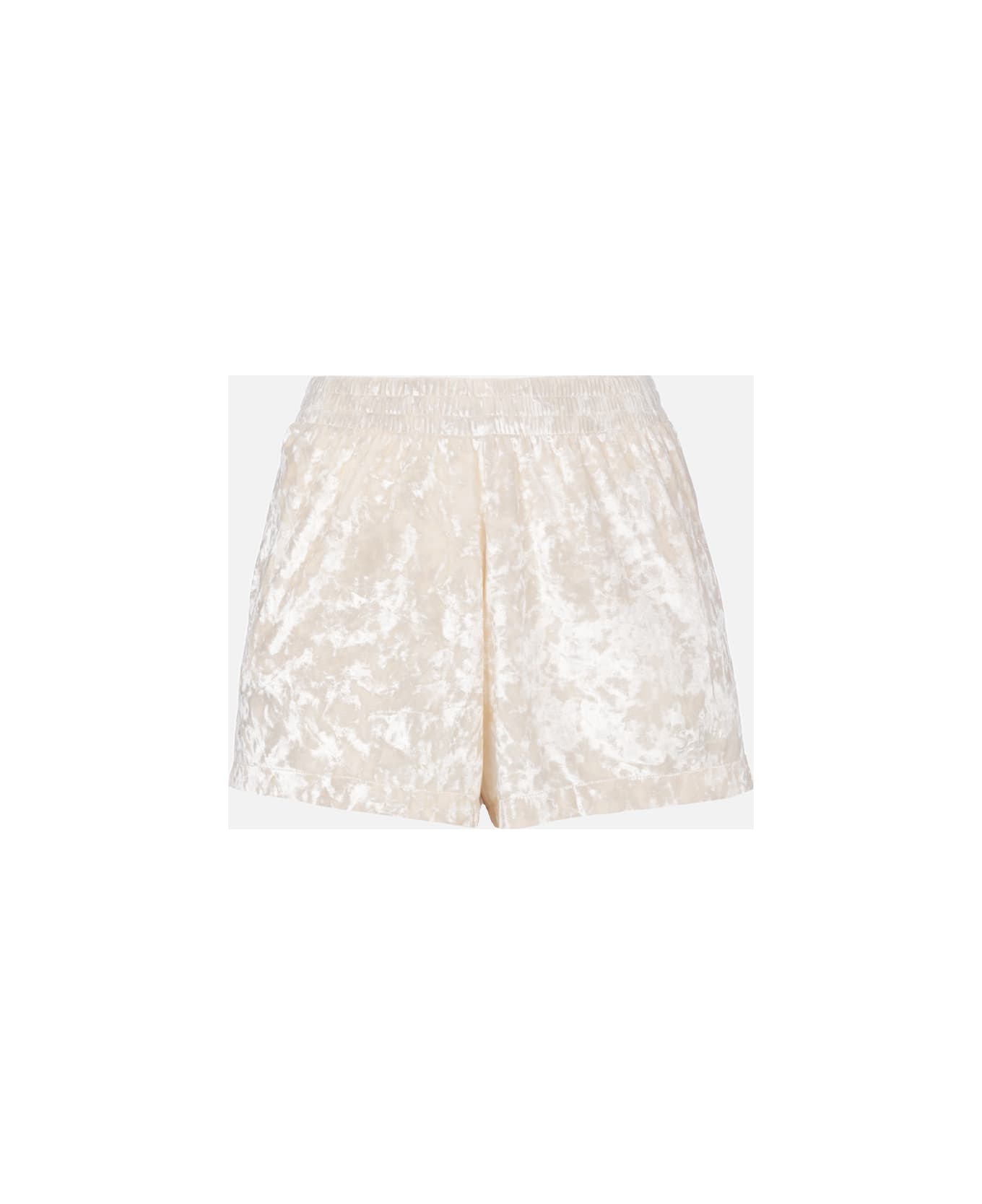 MC2 Saint Barth Woman Chenille Pull Up Shorts Cate - WHITE