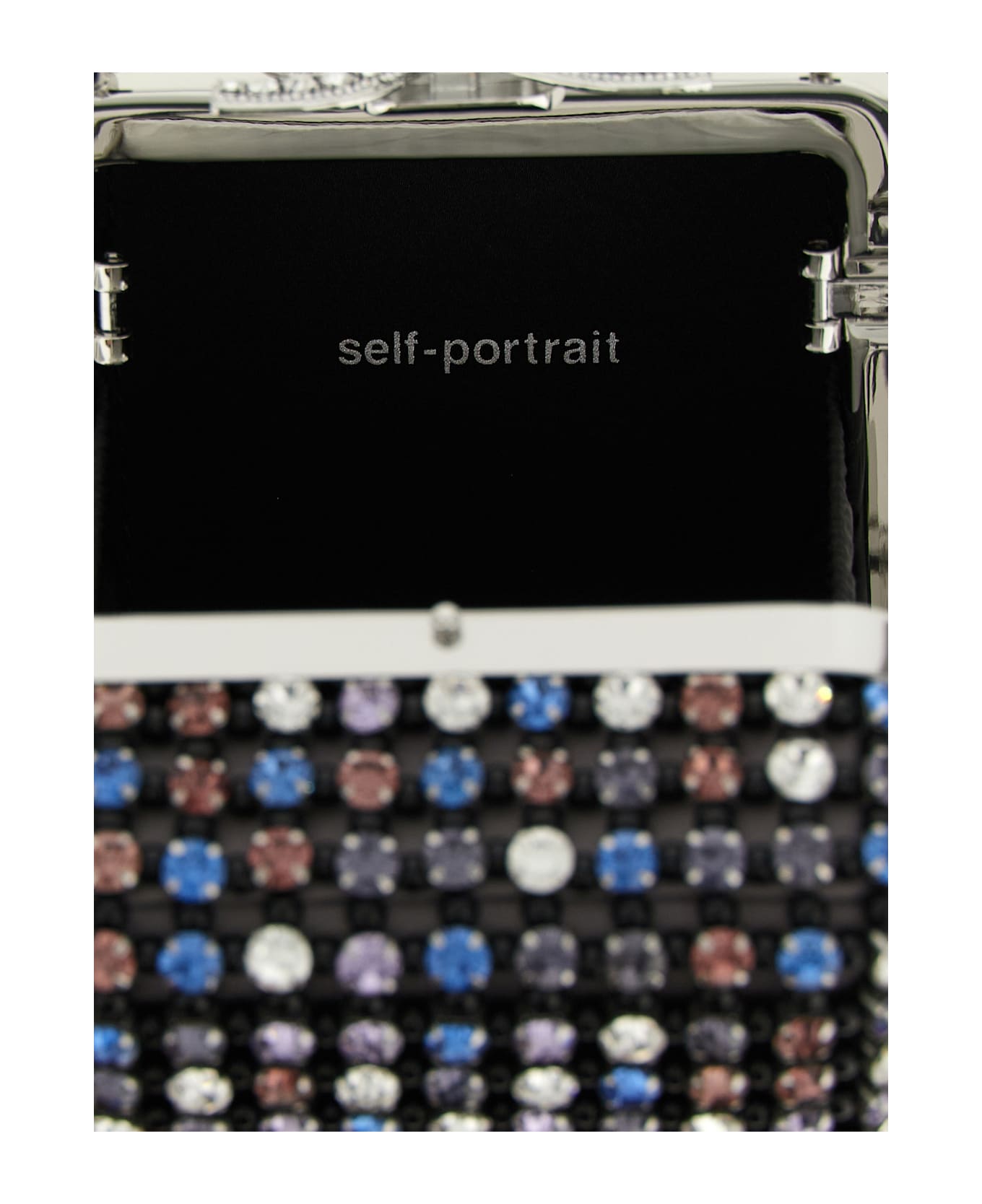 self-portrait 'multi Crystal Chainmail' Handbag - Multicolor