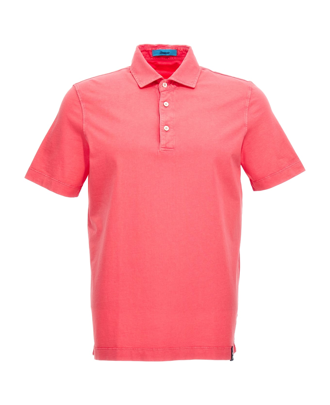 Drumohr Light Cotton Polo Shirt. - Fuchsia