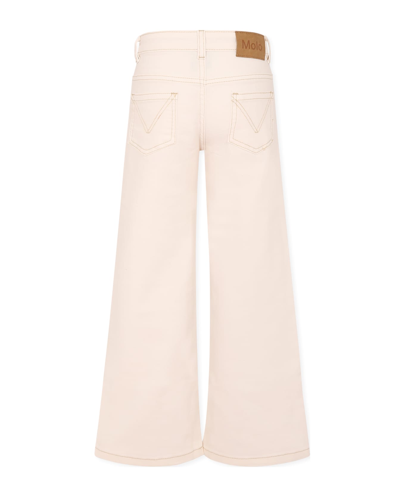 Molo White Jeans For Girl - White