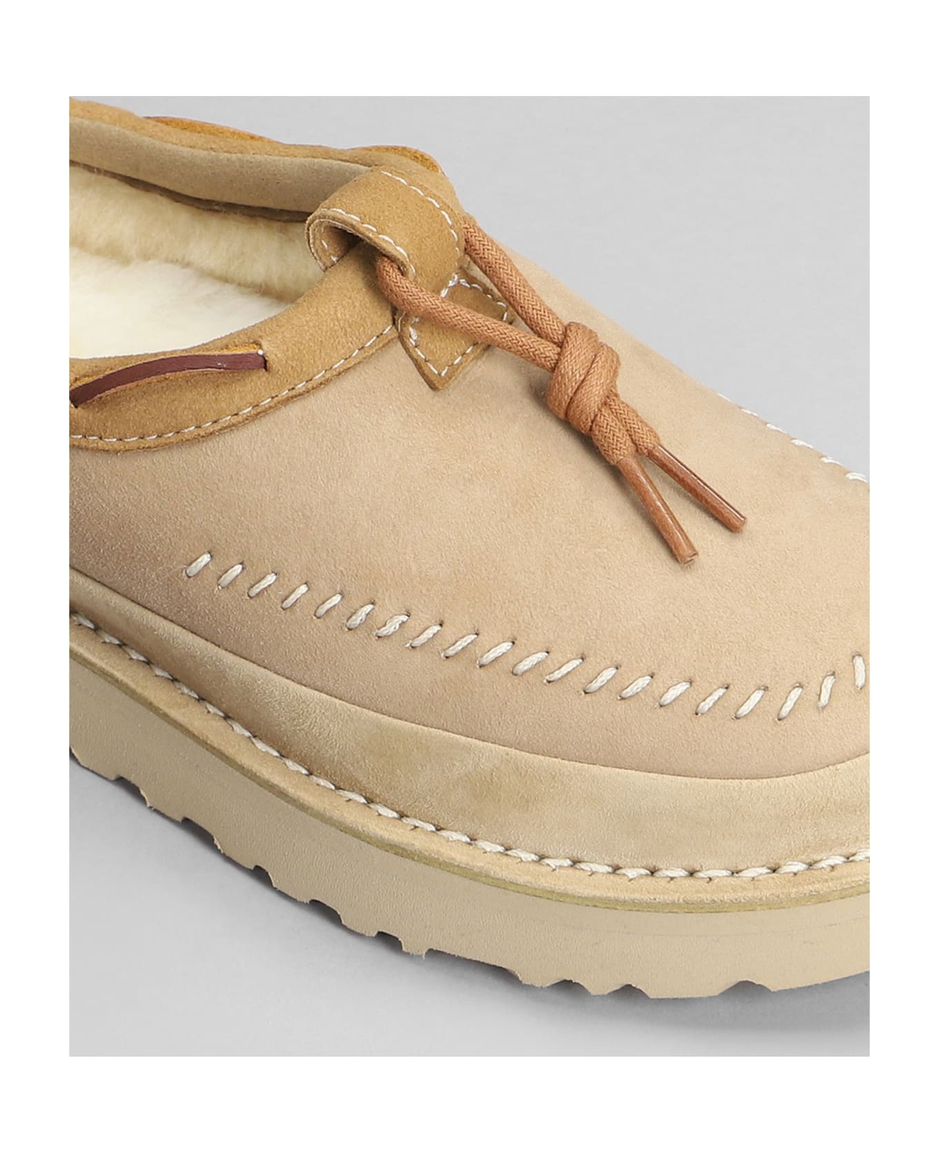 UGG Tasman Crafted Loafers In Beige Suede - beige