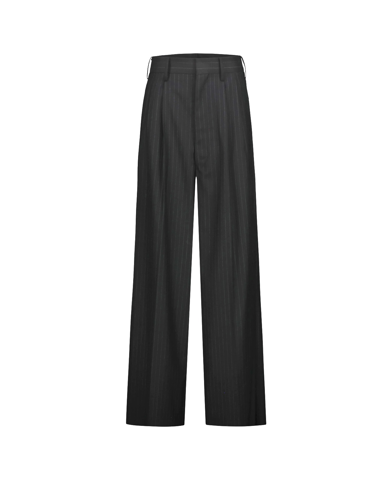 Junya Watanabe Tailored Trousers In Grey Pinstriped Wool - Grey