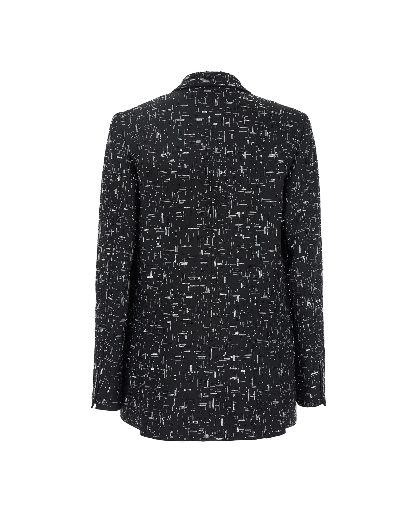 AMIRI Beaded Fleck Db Blazer - Black