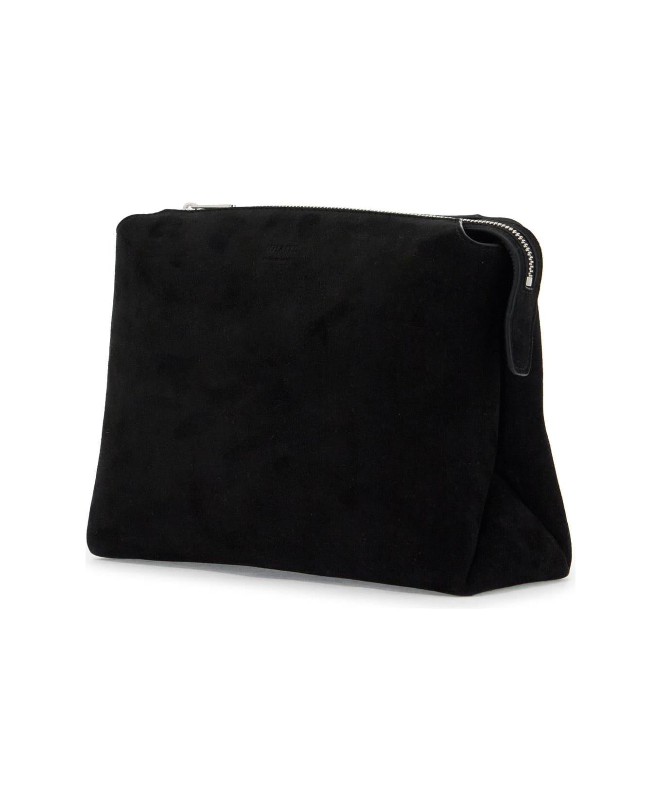 Khaite Suede Leather Lina Clutch Bag - BLACK (Black)