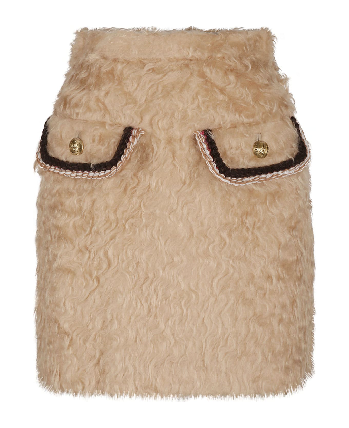 Etro Fluffy Pocket Detailed Skirt - Beige
