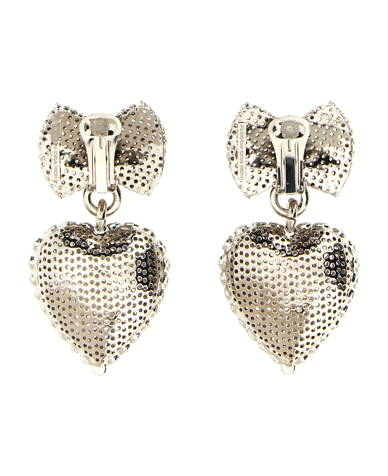 Alessandra Rich 'metal Heart' Earrings - Silver ジュエリー