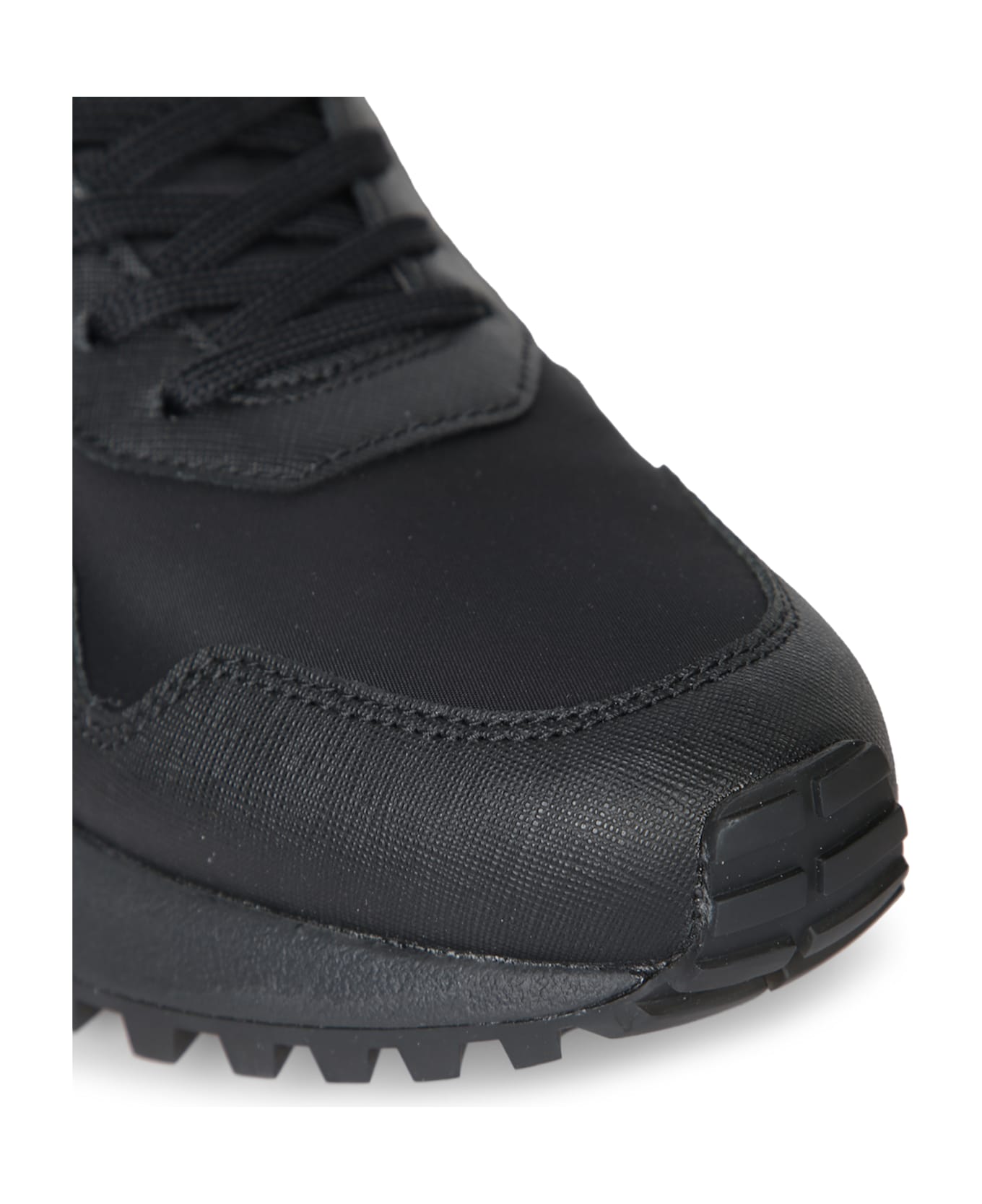Emporio Armani Black Nylon Sneakers - BLACK