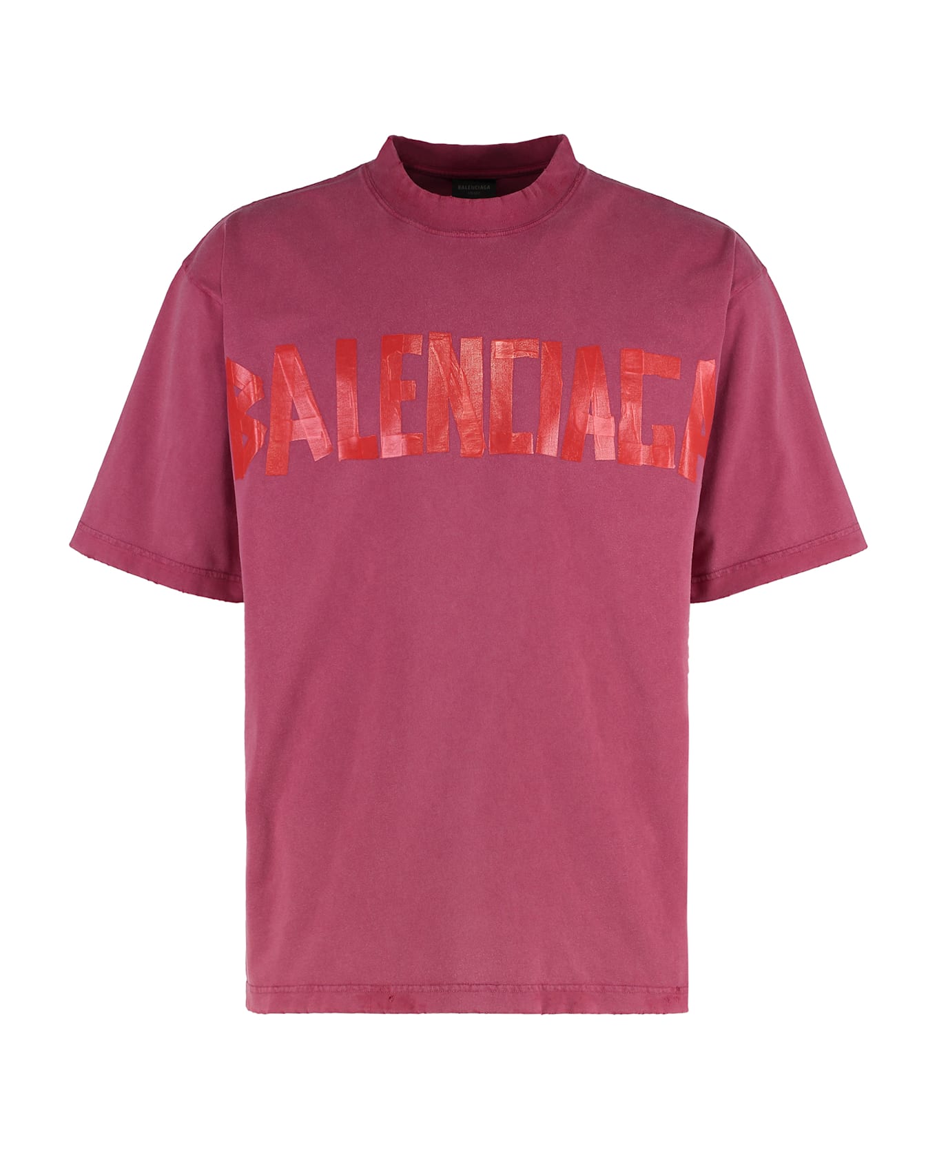 Balenciaga Cotton Crew-neck T-shirt - red シャツ