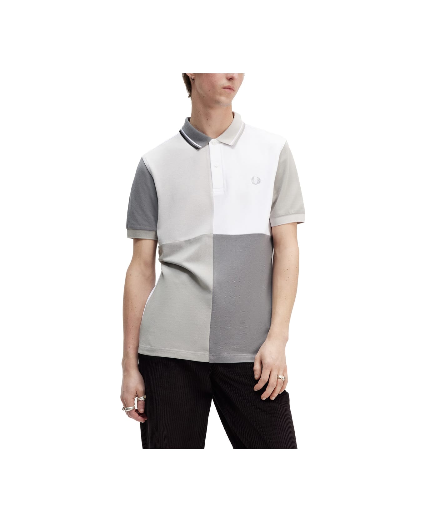 Fred Perry Polo With Logo - WHITE