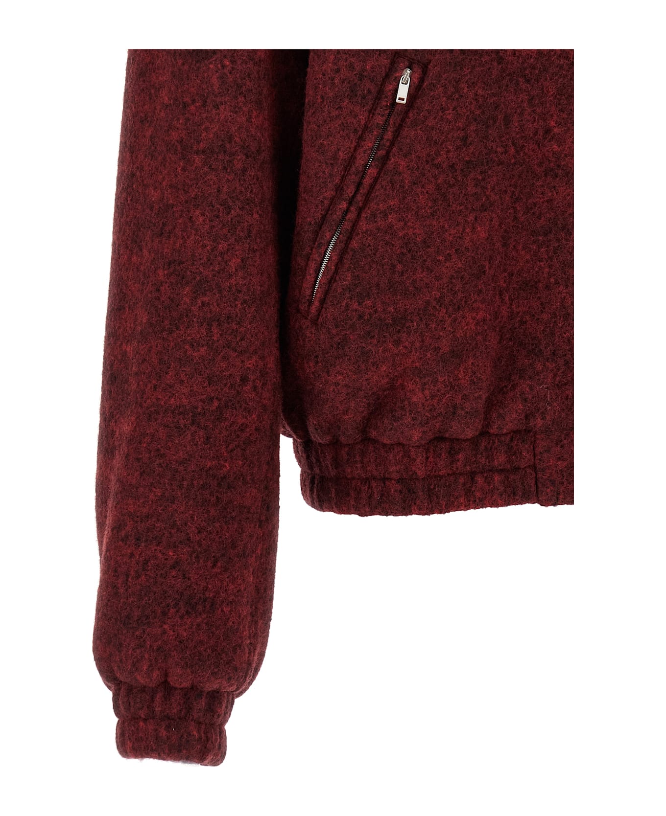 Jil Sander Mélange Wool Bomber Jacket - PEACH OPAL