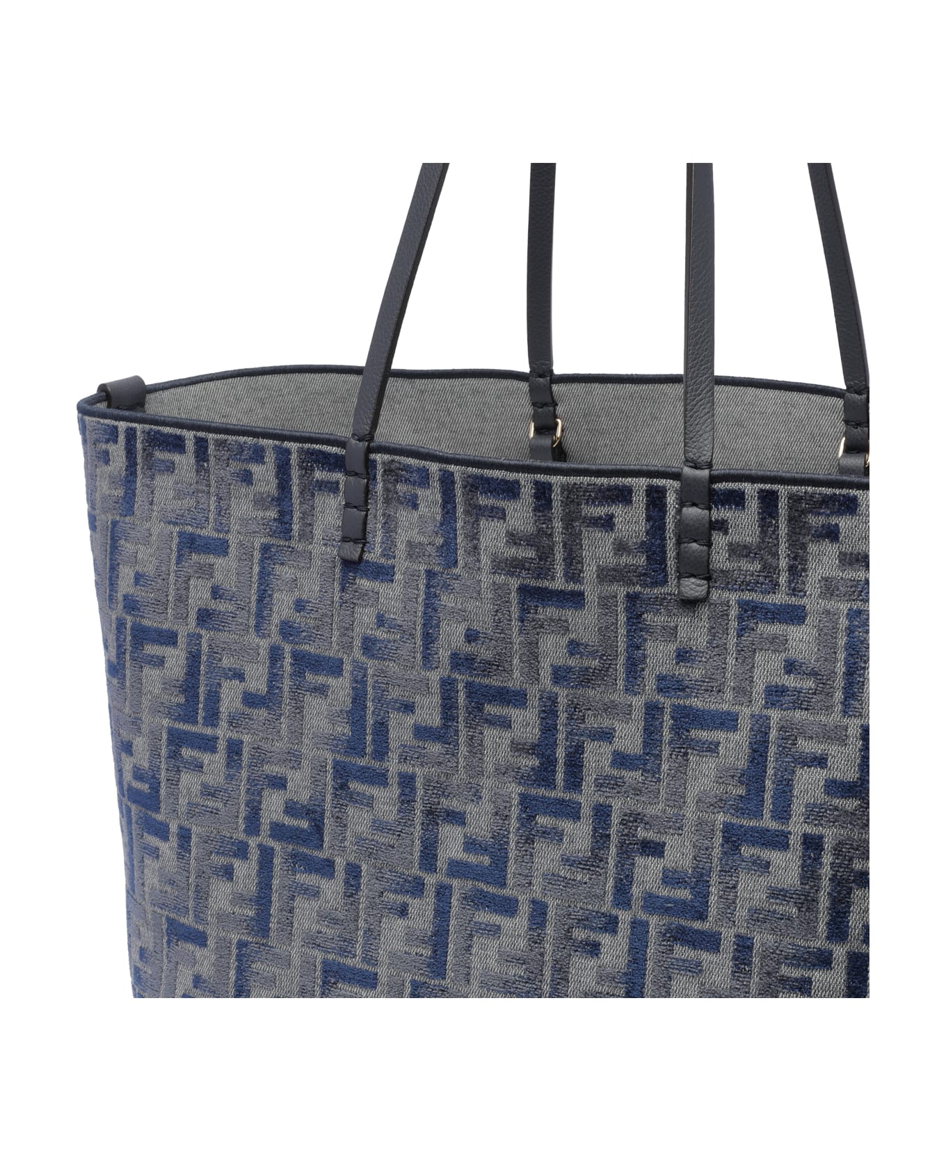 Fendi Ff Roll Shopping Bag Large - Blue トートバッグ