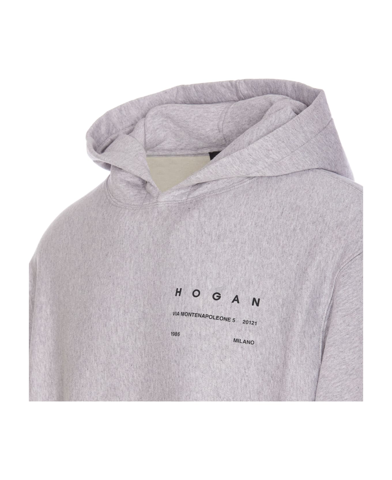 Hogan Logo Hoodie - Grey