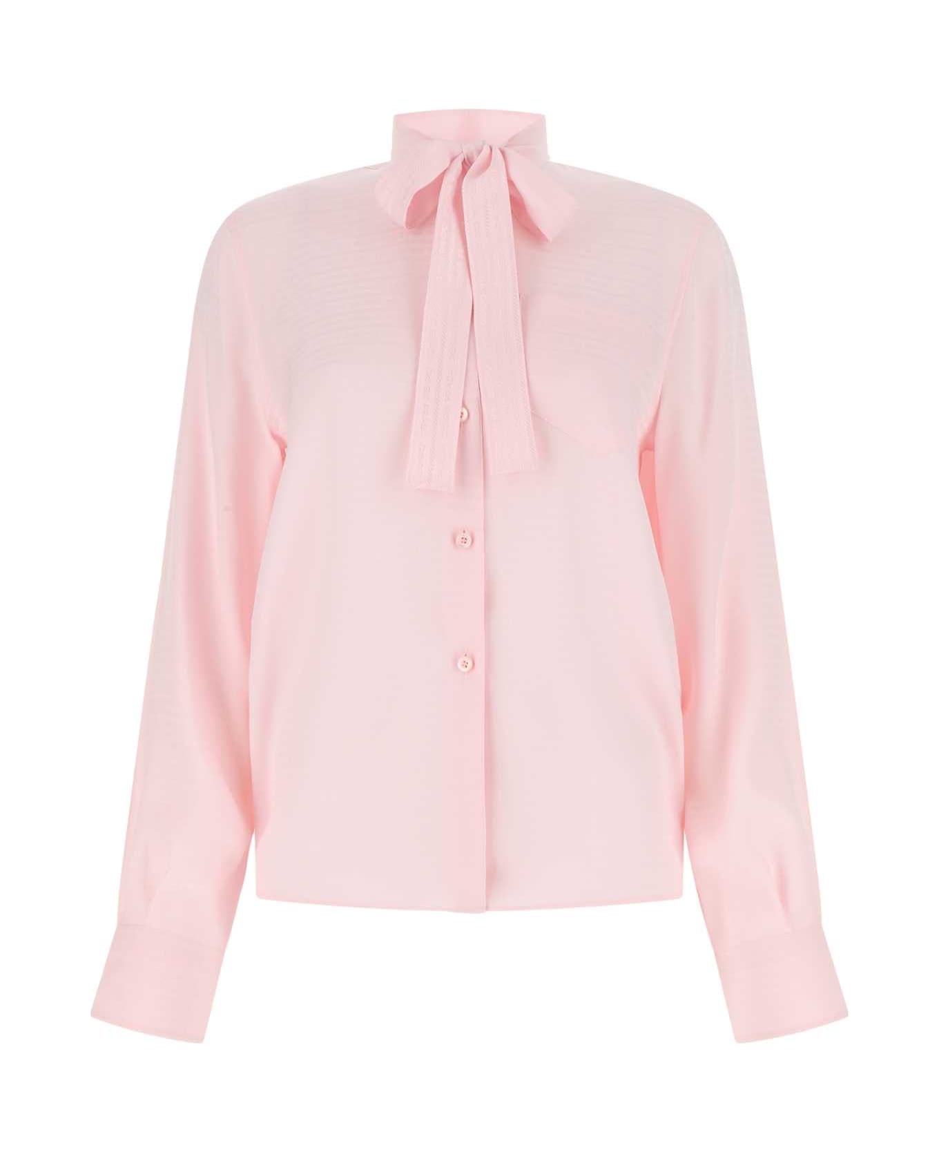 Prada Pastel Pink Crepe Shirt - F0028