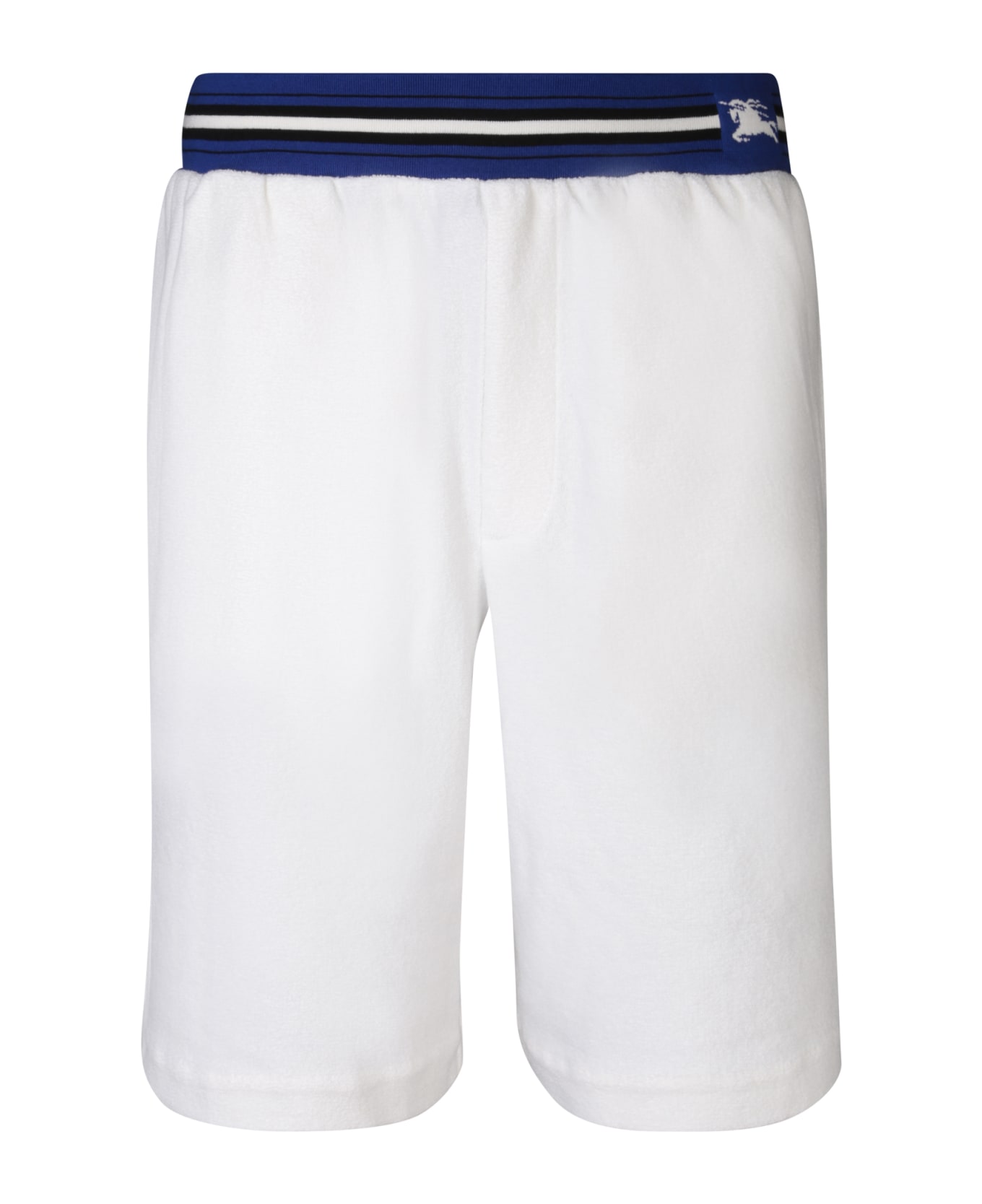 Burberry Drawstring Waist Check Patterned Swim Shorts - Bright Navy