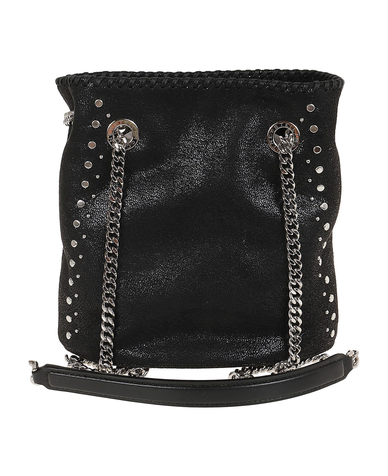 Stella McCartney Shoulder Bag Eco Shaggy Deer W/studs - Black