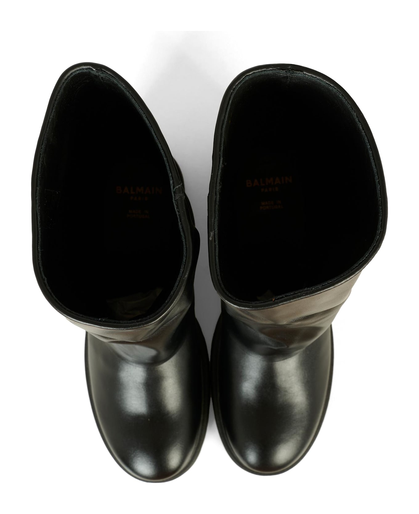 Balmain Black Boots For Girl With Buttons - Black