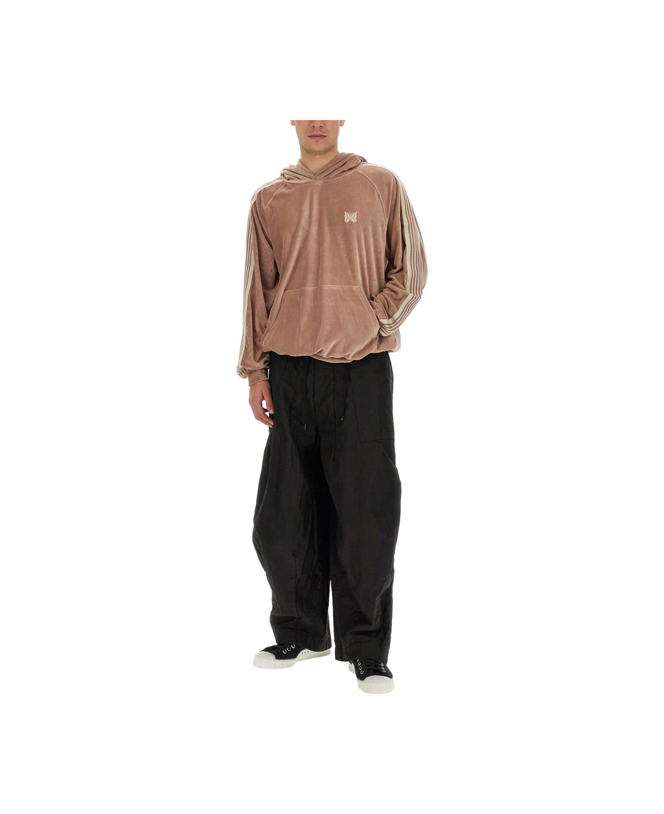 Needles Sweatshirt With Logo - BEIGE