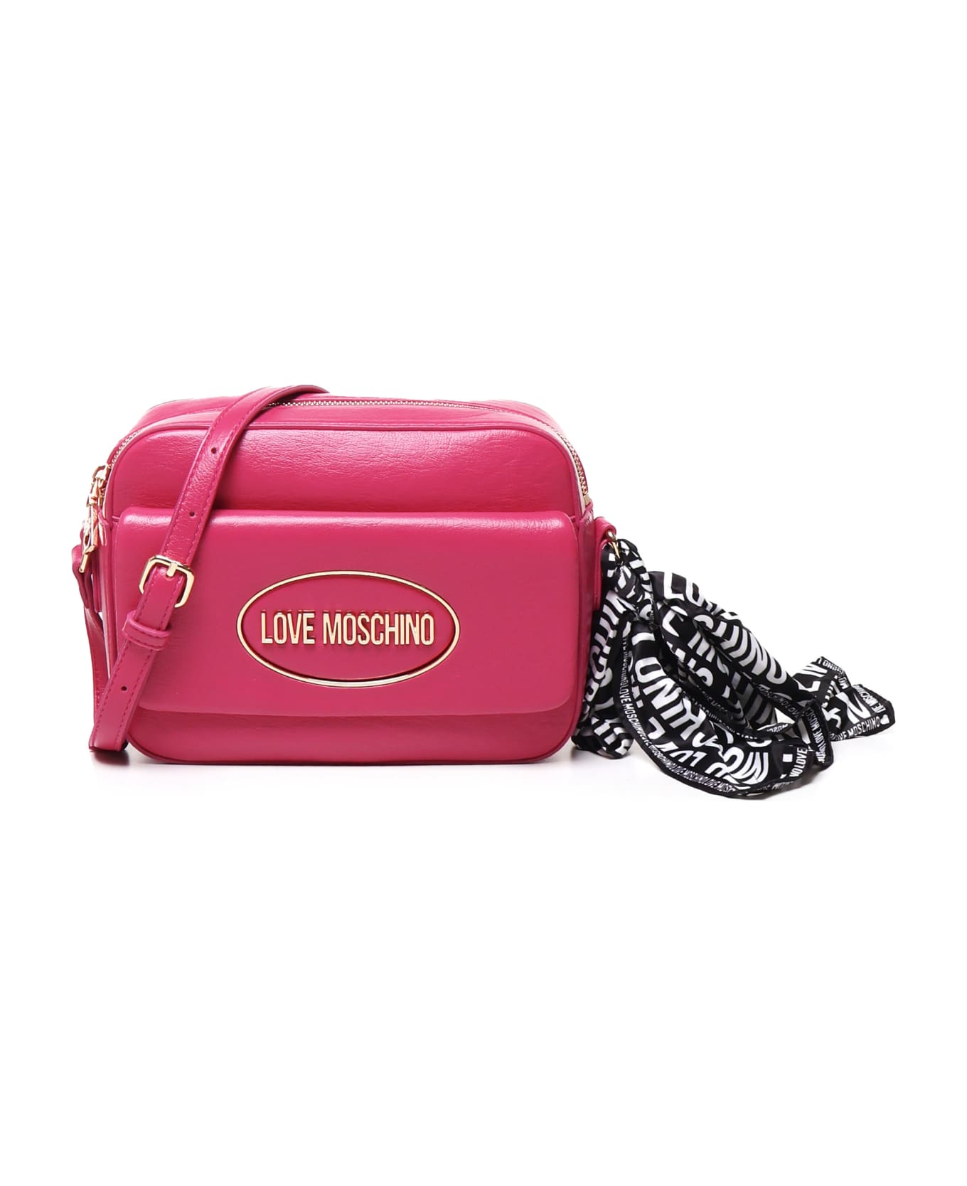 Love Moschino Eco-leather Camera Bag - Magenta