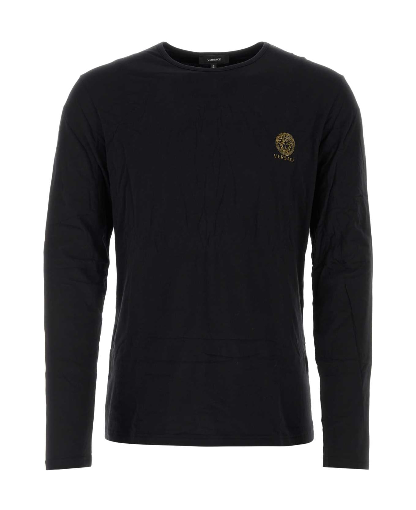 Versace Two-tones Stretch Cotton T-shirt Set - BIANCONERO