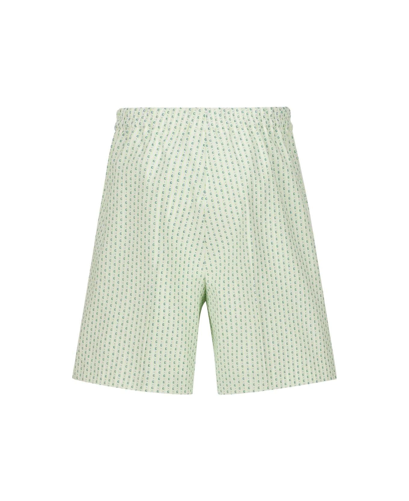 Gucci Button Detailed Striped Shorts ボトムス