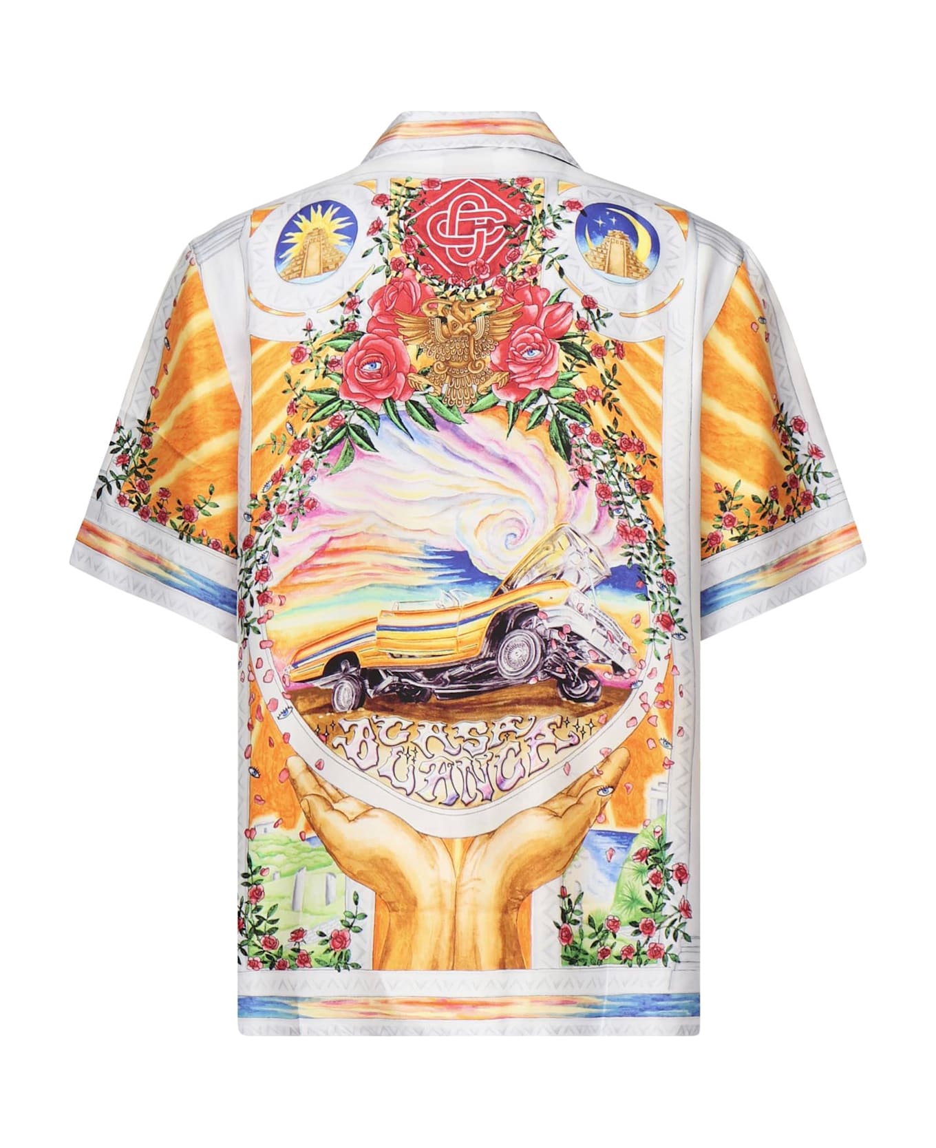 Casablanca La Tornade De Rose Shirt - WHITE/MULTI