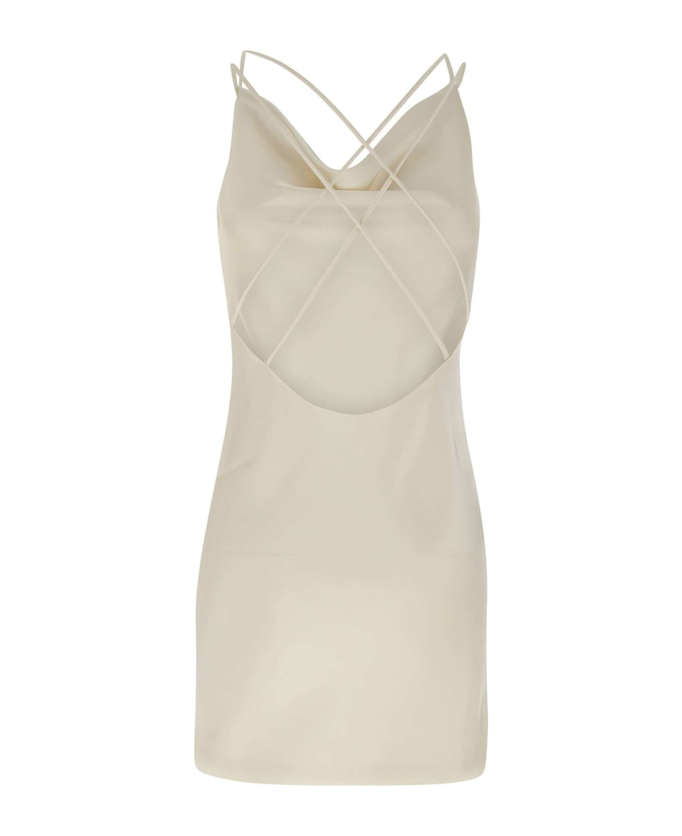 Rotate by Birger Christensen "satin Mini Slip" Dress - WHITE ワンピース＆ドレス