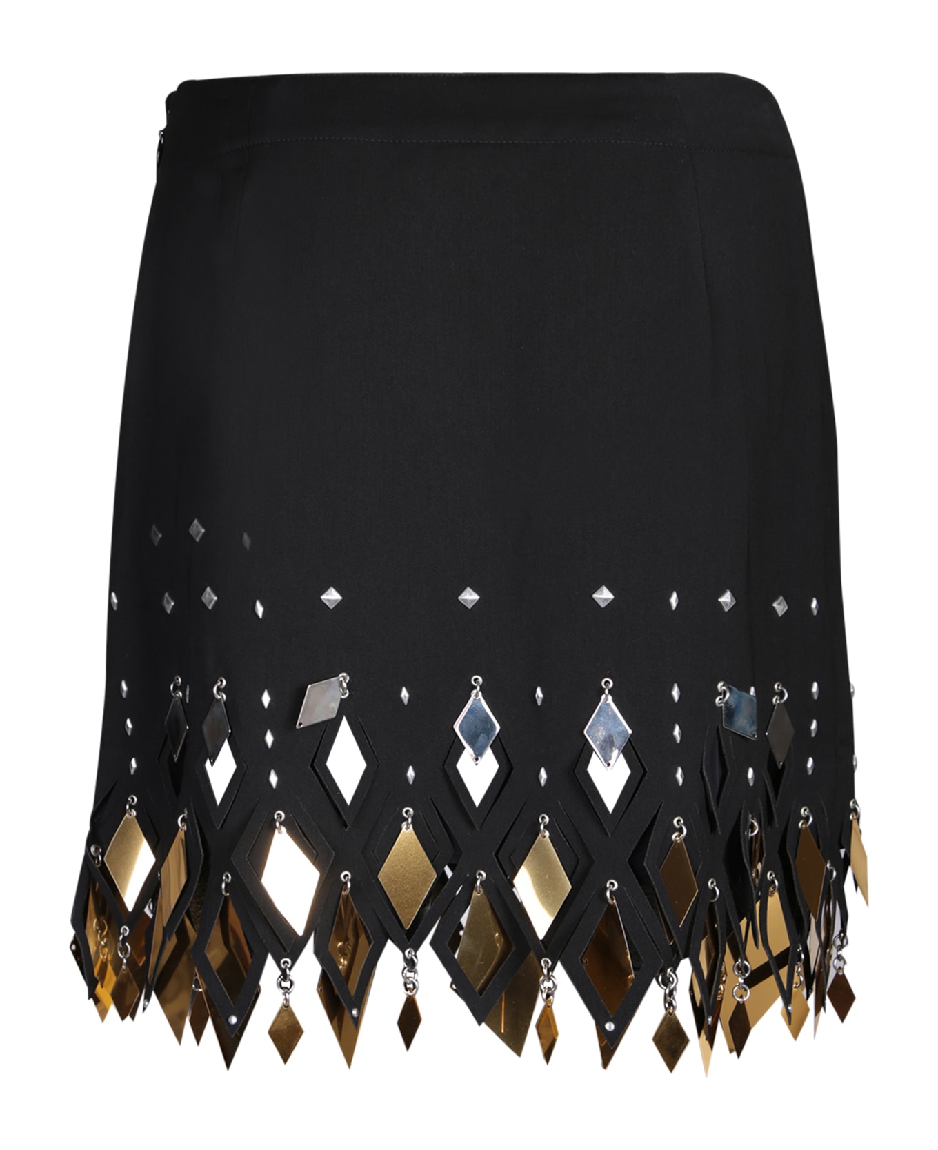 Paco Rabanne Crepe Mini Skirt - black