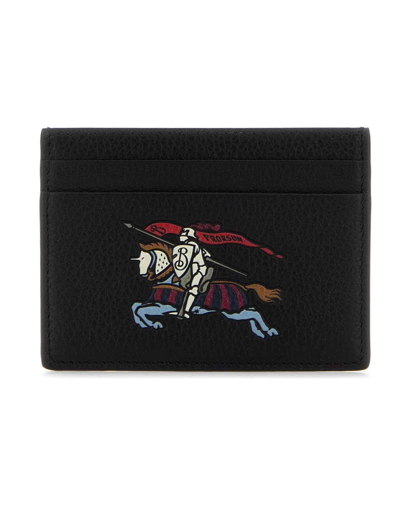 Burberry Black Leather Card Holder - BLACK