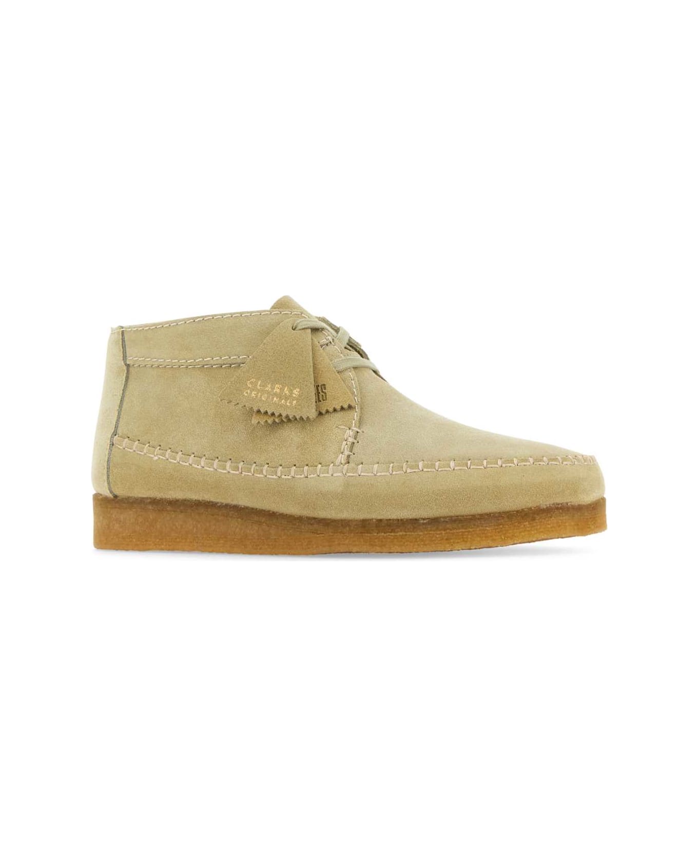 Clarks Beige Suede Weaver Ankle Boots - MAPLESUEDE