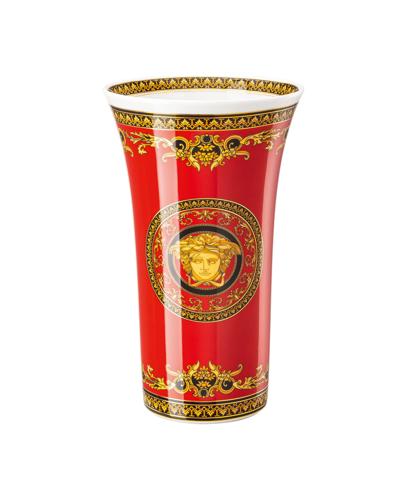 Versace Vaso Medusa Rosso Cm 26 - Rosso