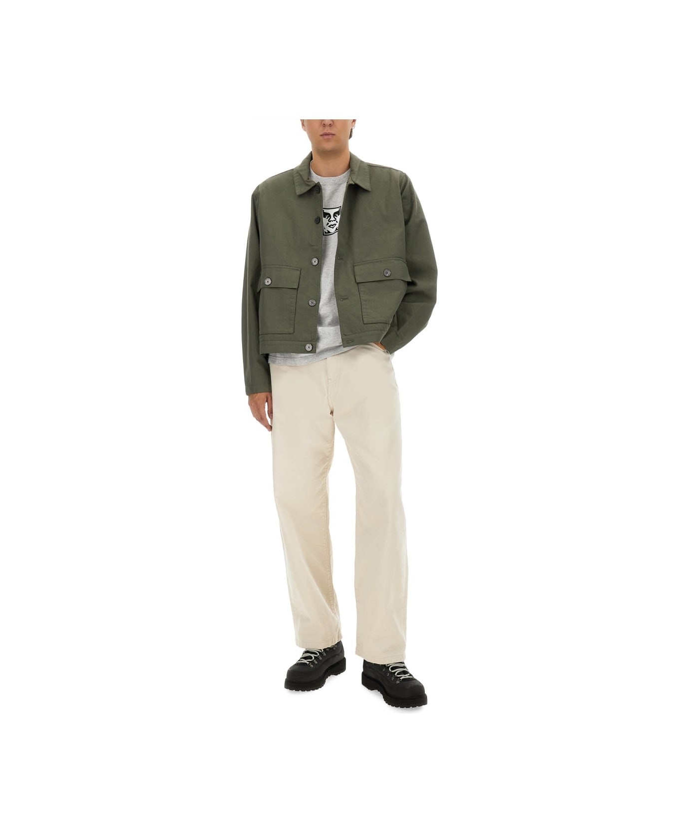 Obey Shirt Jacket - GREEN