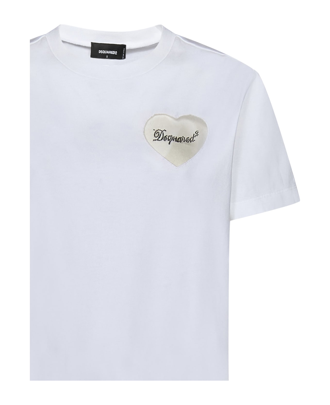 Dsquared2 Boxy Fit Heart T-shirt - White