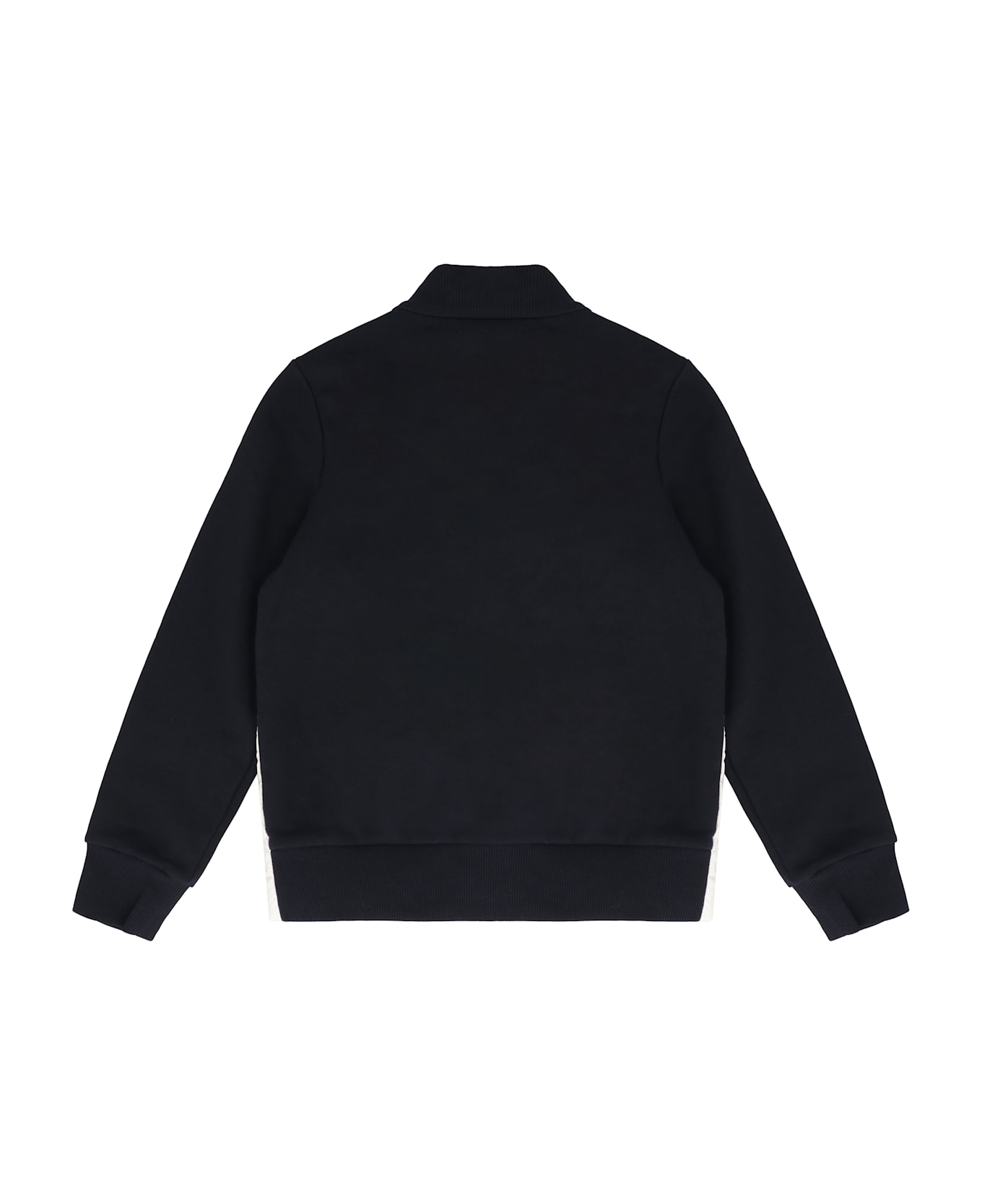 Moncler Jacket In Fleece With Padded Panel - blue