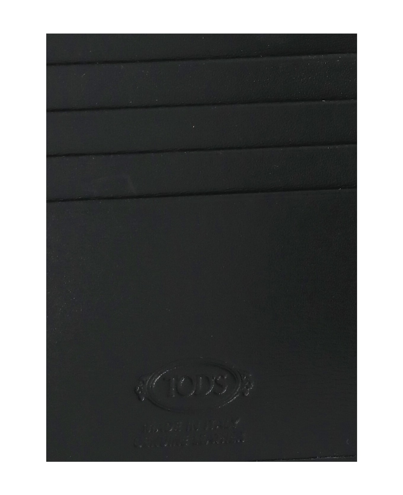 Tod's Leather Wallet With Logo - Black